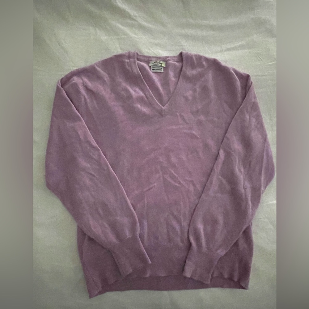 Purple Cashmere Sweater. John Laing.